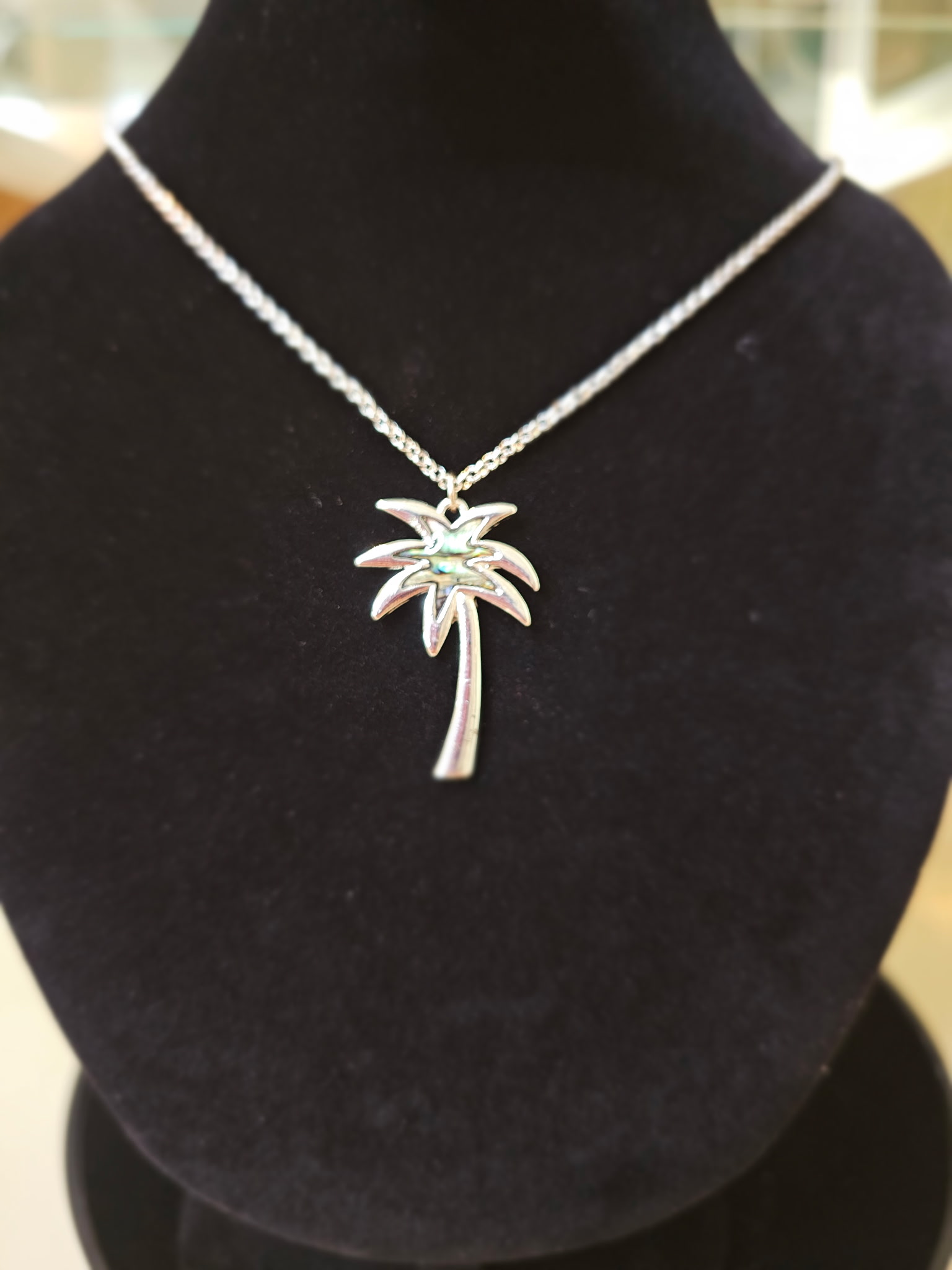 Palm Tree Pendant Necklace
