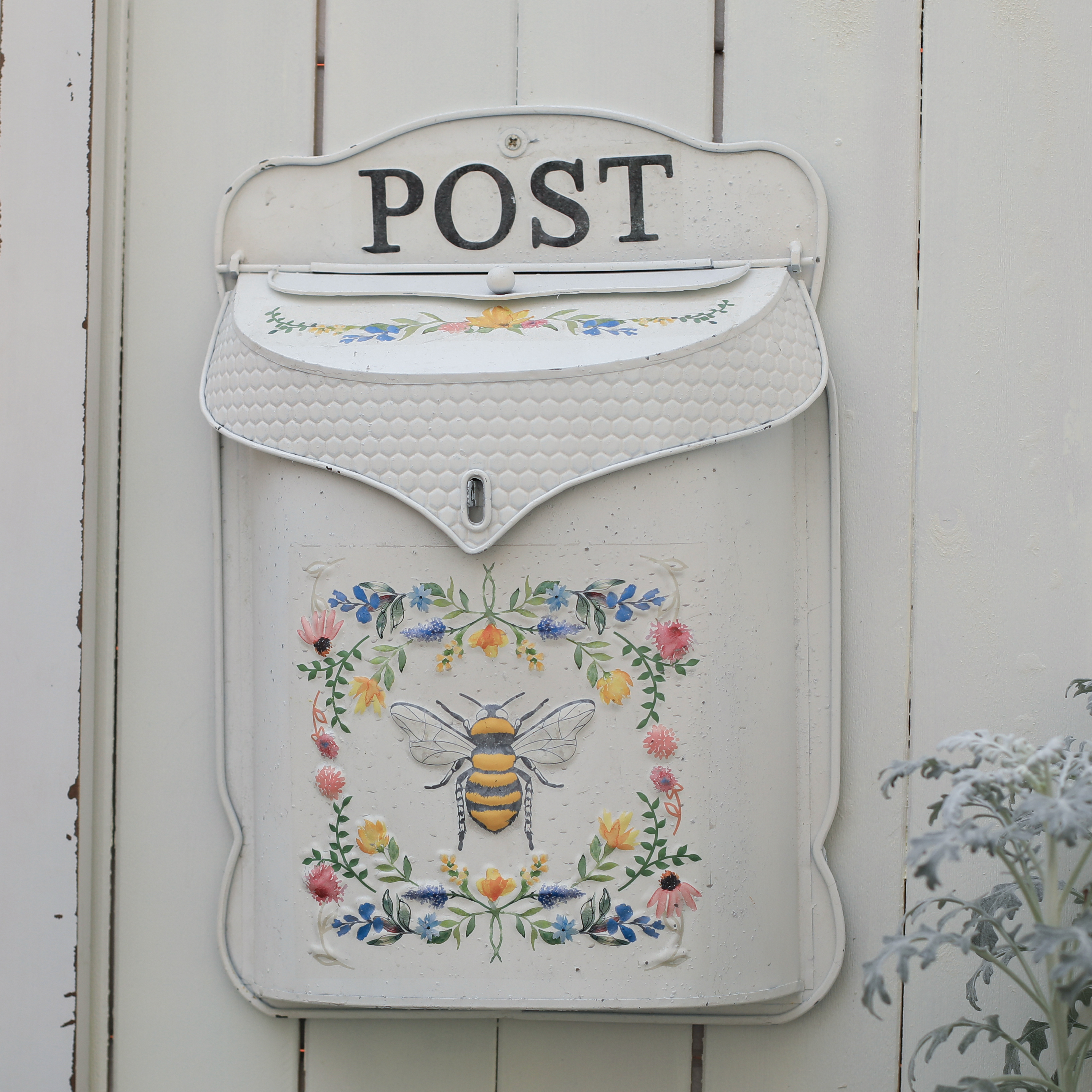 Caixa de Correio Abelha Vintage Floral