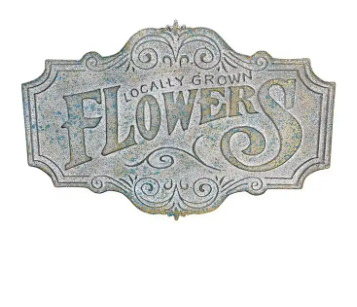 Placa Decorativa Vintage Flowers