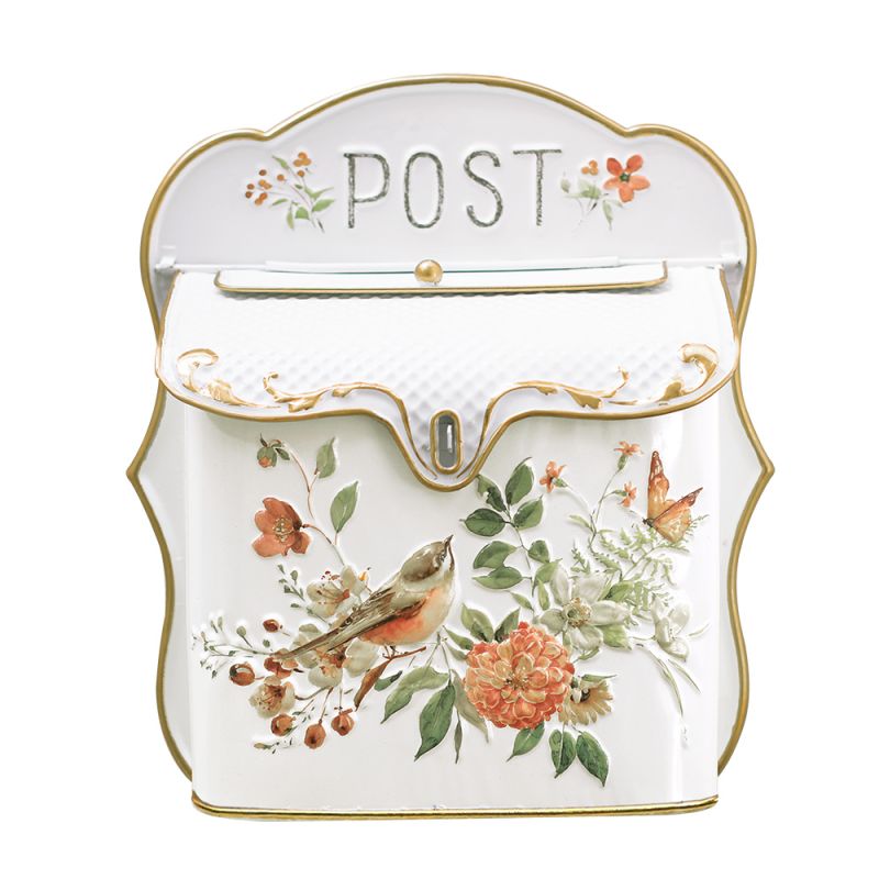 Caixa de Correio Pássaro Vintage Floral