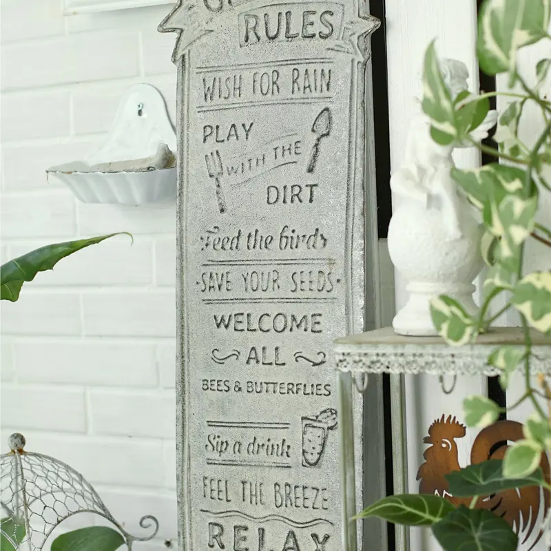 Placa de Regras do Jardim