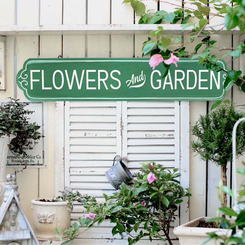 Placa Decorativa Flowers And Garden