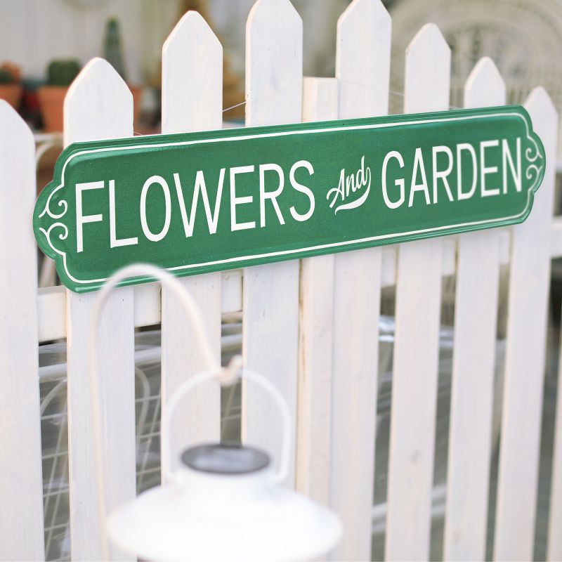 Placa Decorativa Flowers And Garden