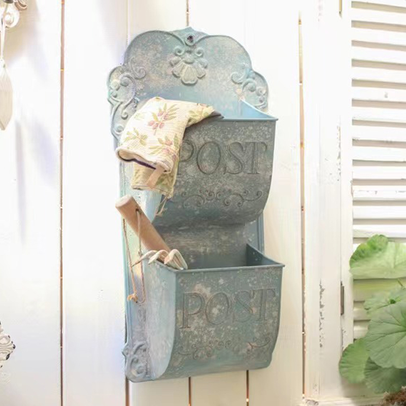 Porta-Cartas de Parede Vintage Azul