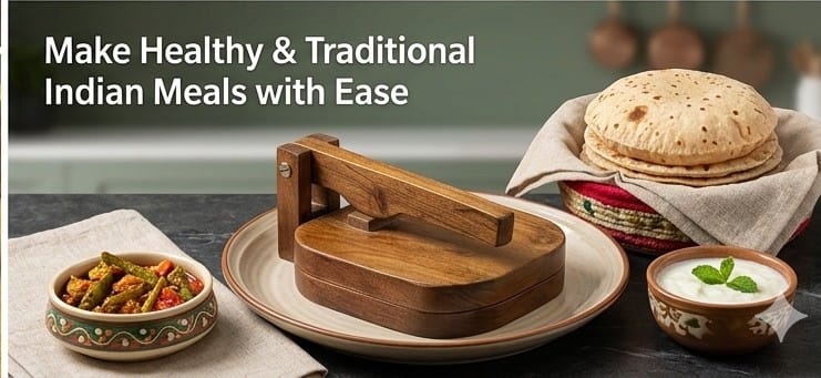 Wooden Dough Press | roti maker