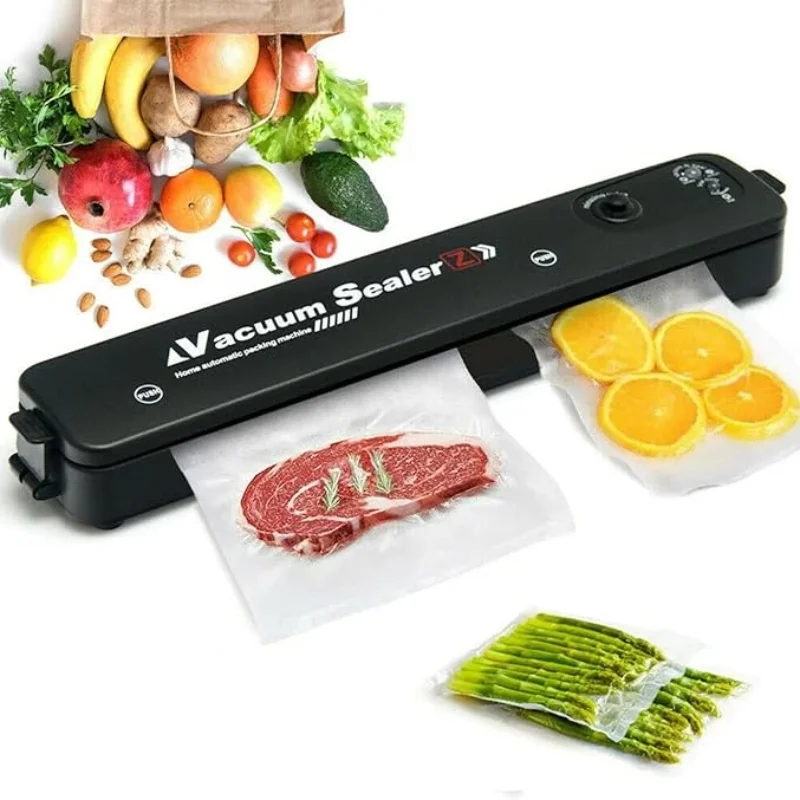  Vacuum Sealer Hand Machine ZKFK-001 | Automatic Food Sealer with 5 Vacuum Bags for Fresh Food Storage