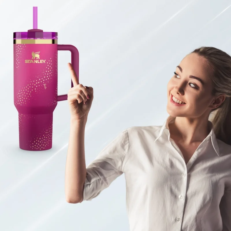 Star Stylish Stanley Barbie Tumbler | H2.0 Tumbler 1.18L Limited Edition Double Wall Vacuum Insulated