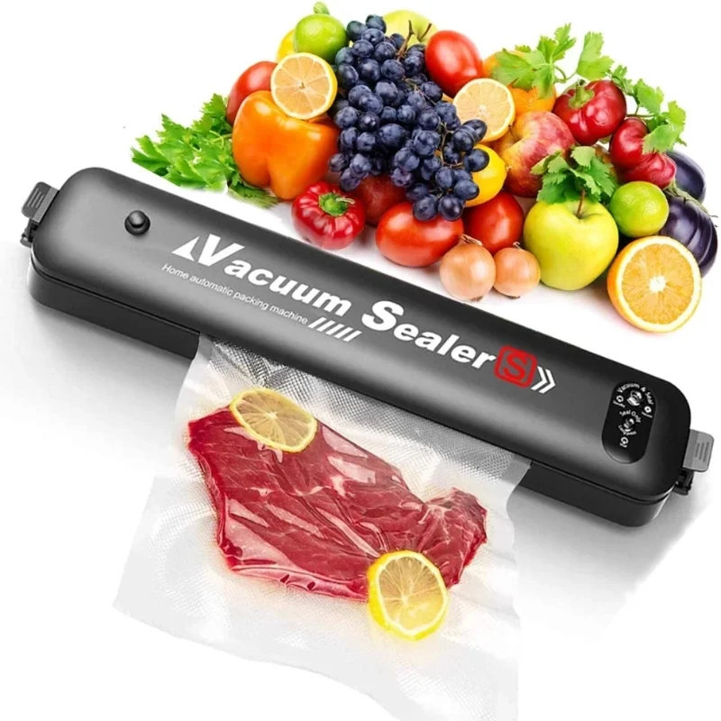  Vacuum Sealer Hand Machine ZKFK-001 | Automatic Food Sealer with 5 Vacuum Bags for Fresh Food Storage
