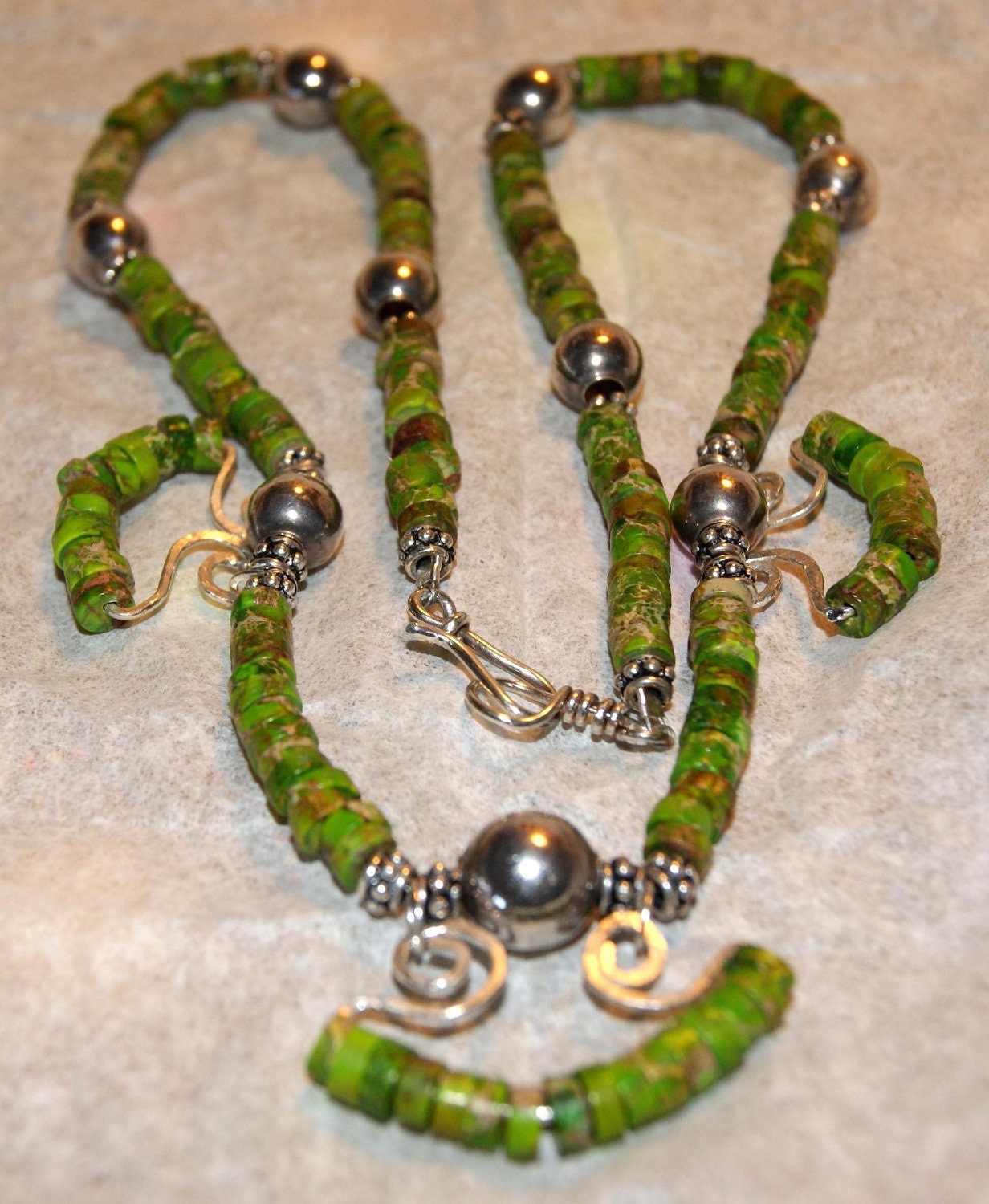 Antique Pawn Squash Blossom Necklace. Turquoise. Sterling Silver. c1925.  Free World Ship.