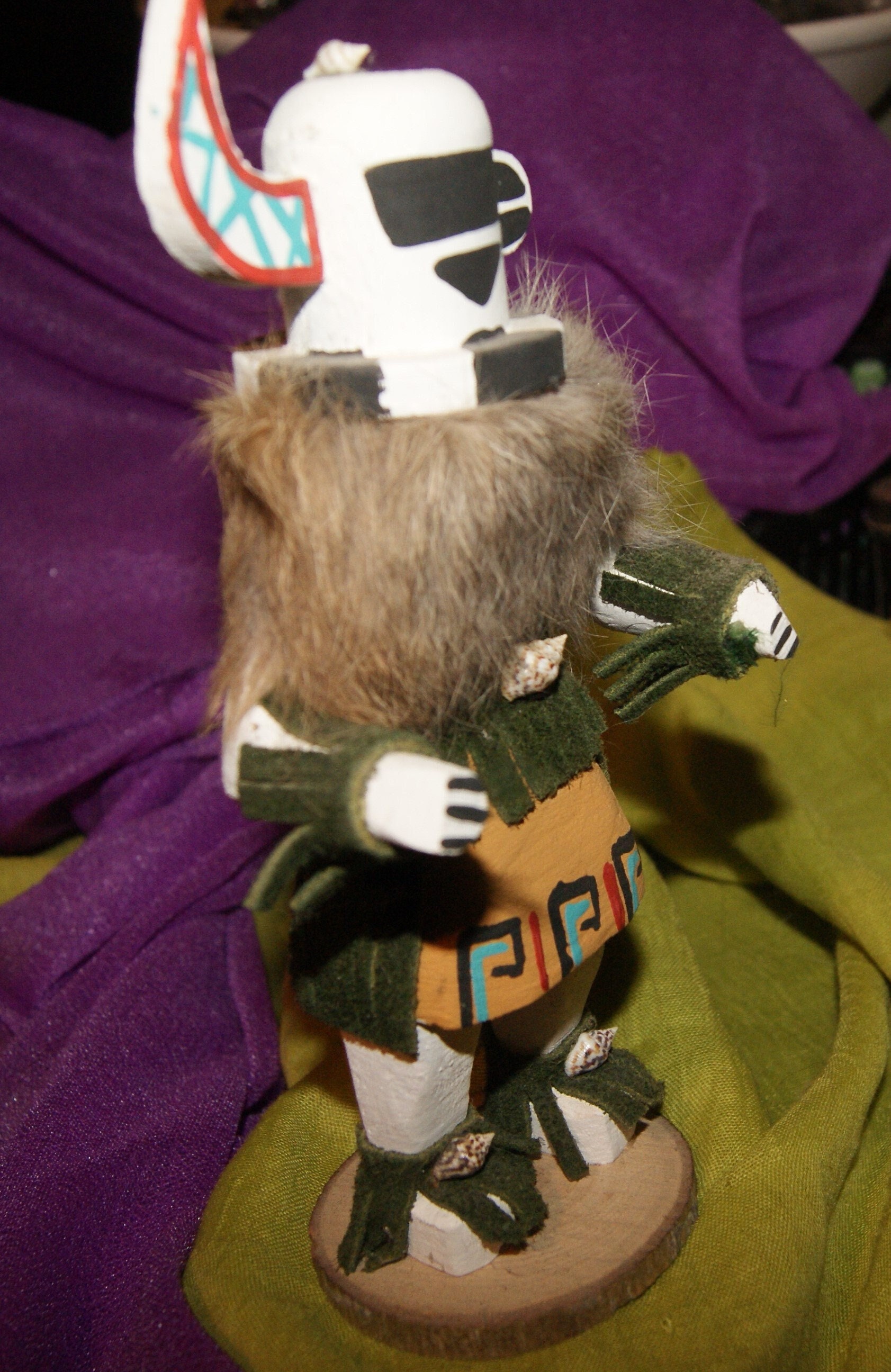 Zuni Rain Priest Kachina, Katsina c1980. Free World Shipping