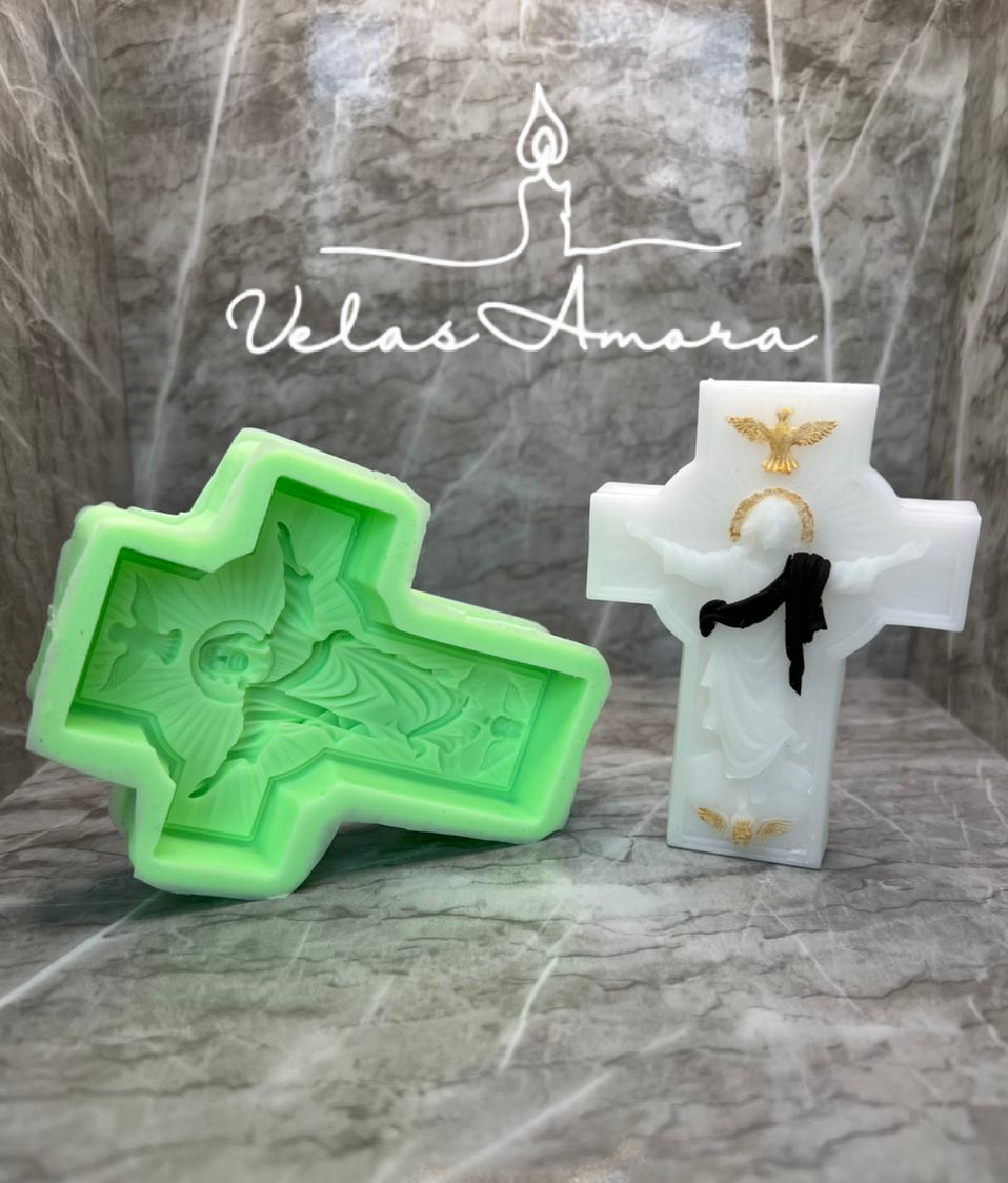 Molde de silicona cruz Cristo