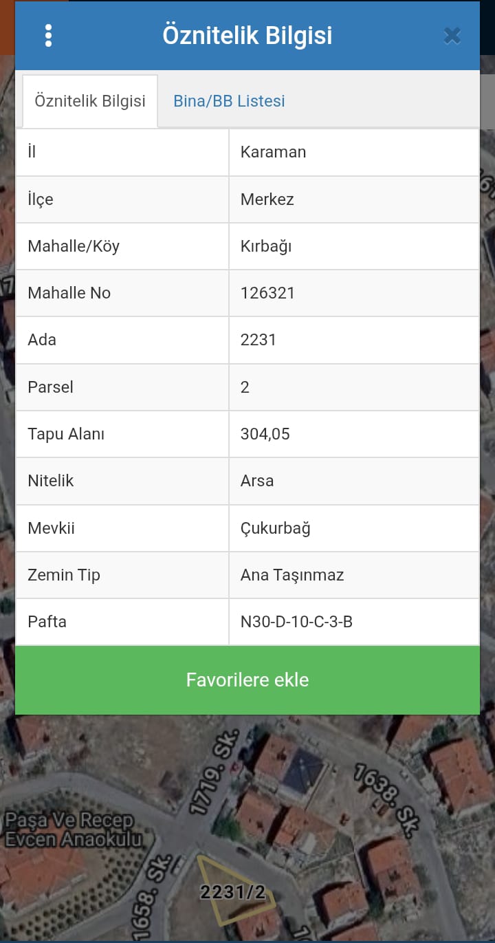SATILIK ARSA 304 M2  TAPTUK EMRE MAHALLESİ