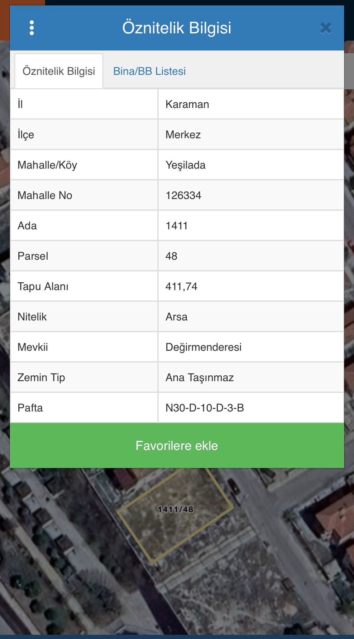 SATILIK ARSA  BEYAZKENT MAHALLESİNDE  411 M2 ARSA