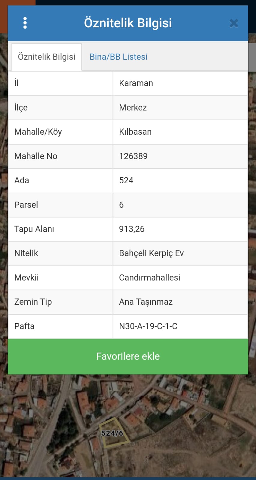 KILBASAN KÖYÜNDE 913 M2 SATILIK ARSA
