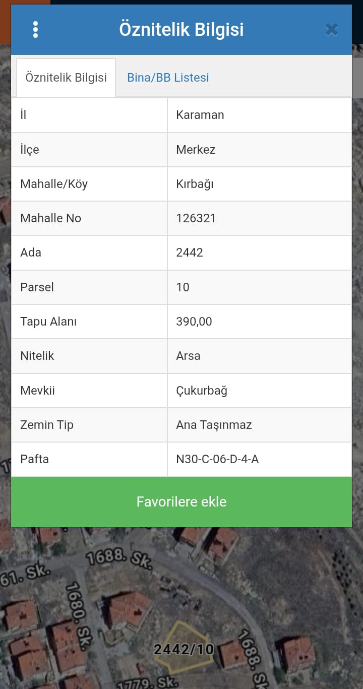 ŞEYH EDEBALİ MAHALLESİNDE SATILIK 390 m² ARSA 