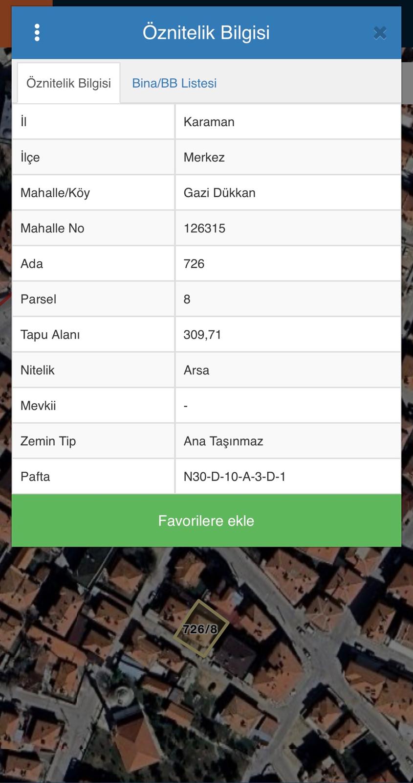 GAZİ DÜKKAN MAHALLESİNDE 310 M2 ARSA