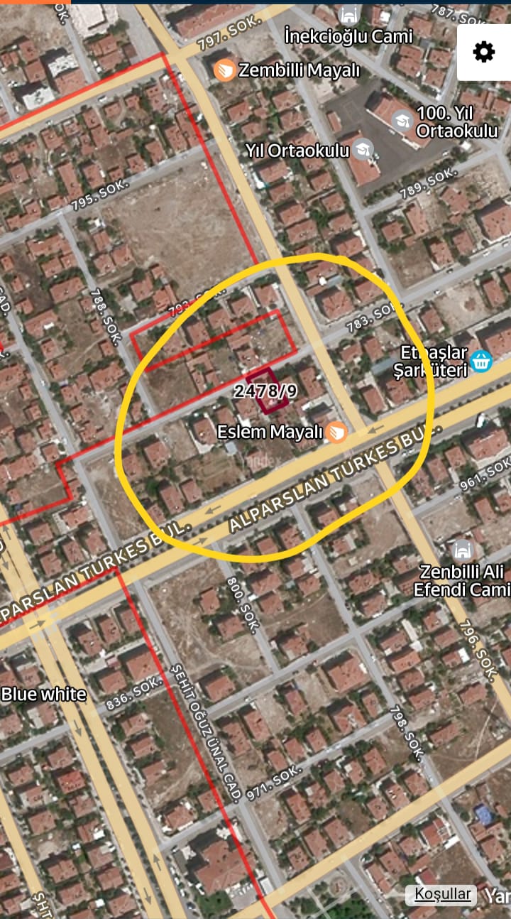 ZEMBİLLİ MAHALLESİ 415 M2 EV VE ARSASI