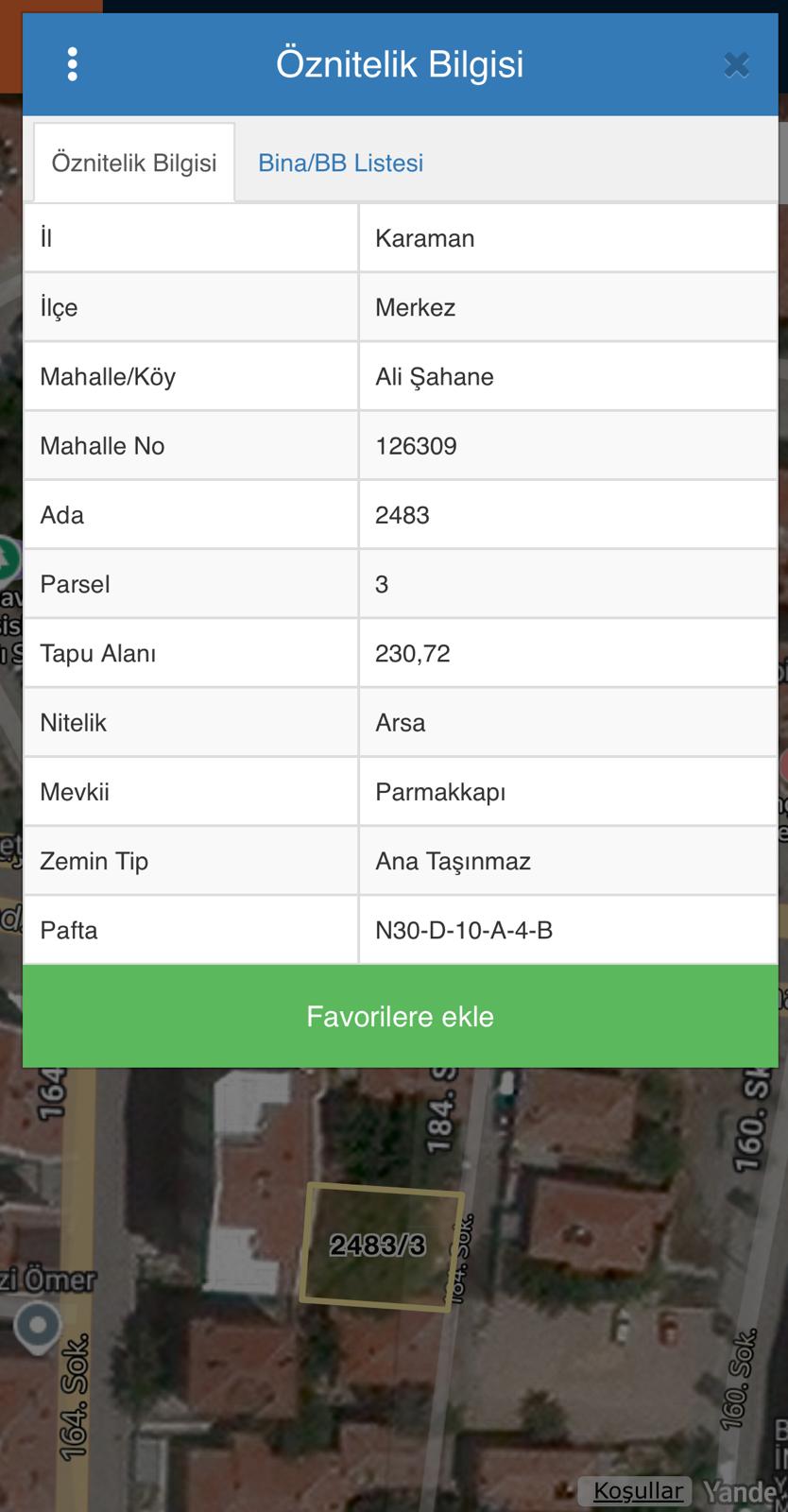 ALİŞAHANE MAHALLESİ PERŞEMBE PAZARI CİVARI 231 M2 ARSA 