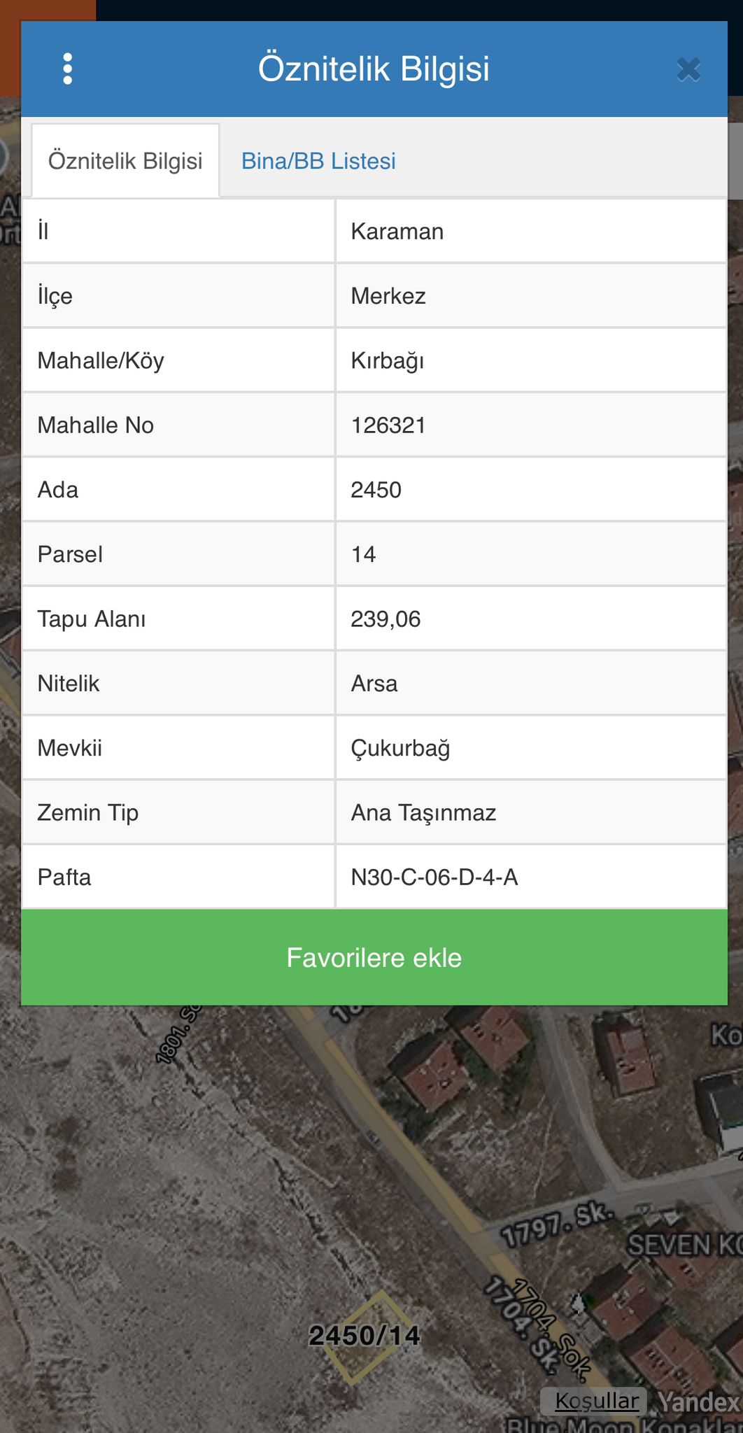  Gevher Hatun Mahallesi’nde  239 m² Arsa 