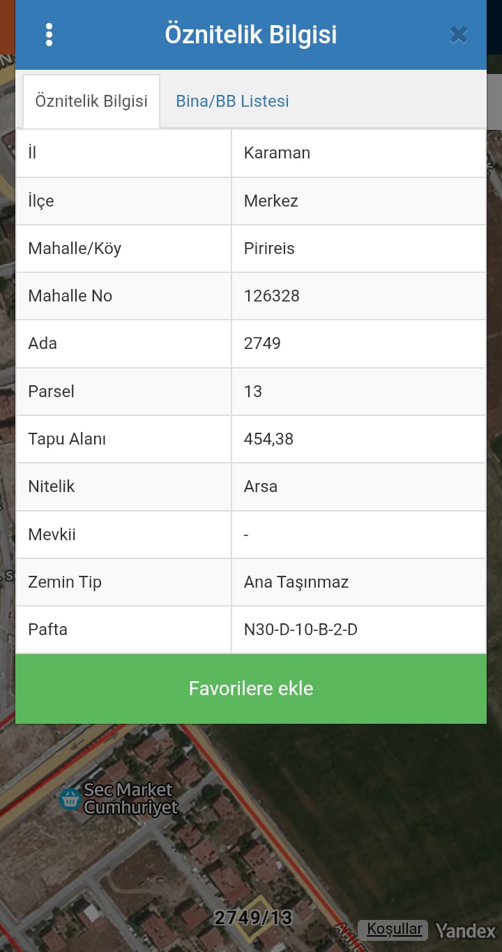 CUMHURİYET MAHALLESİ 454 M2 ARSA 