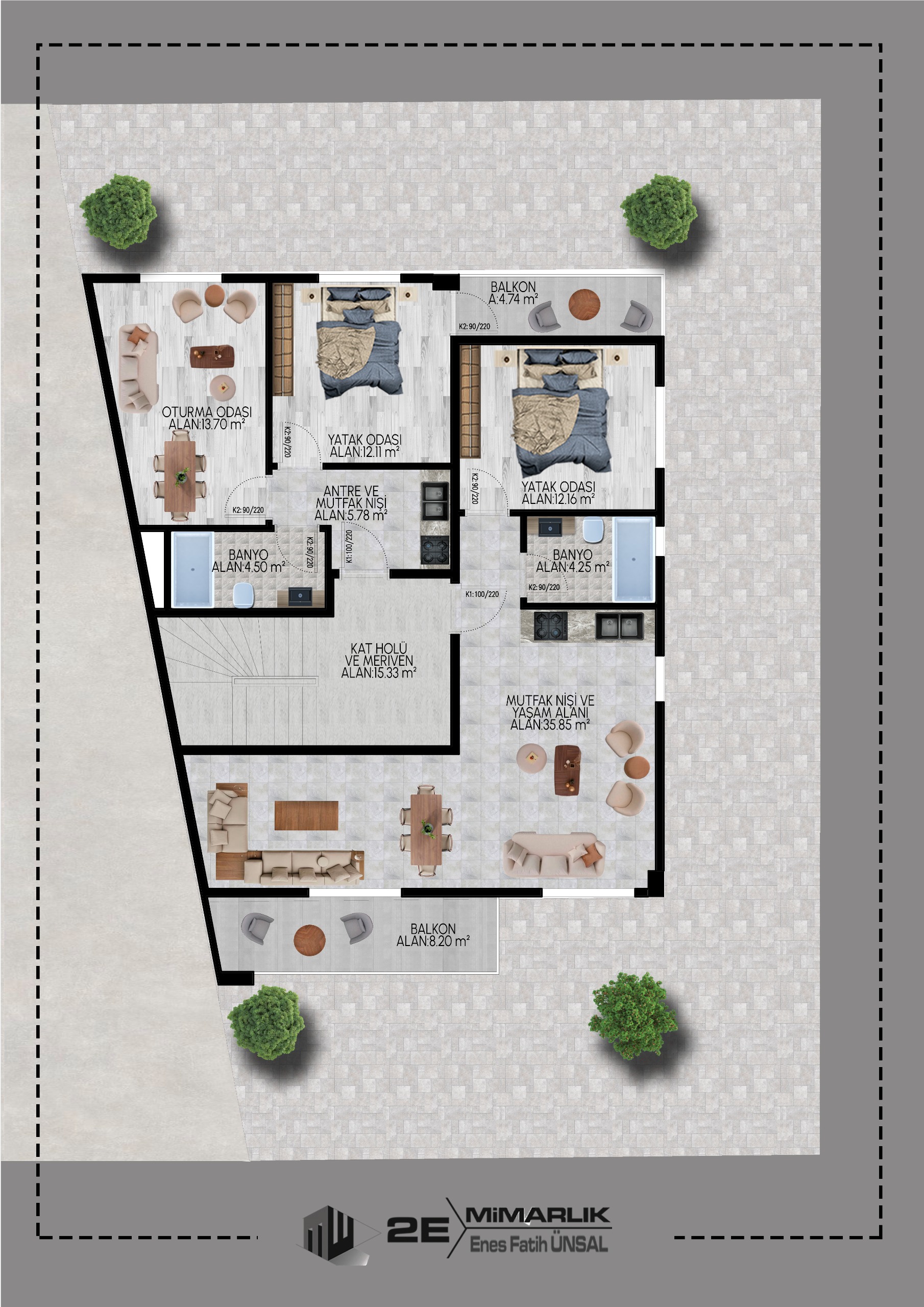 SATILIK 1+1 APART  GEVHER HATUN MAHALLESİNDE SATILIK