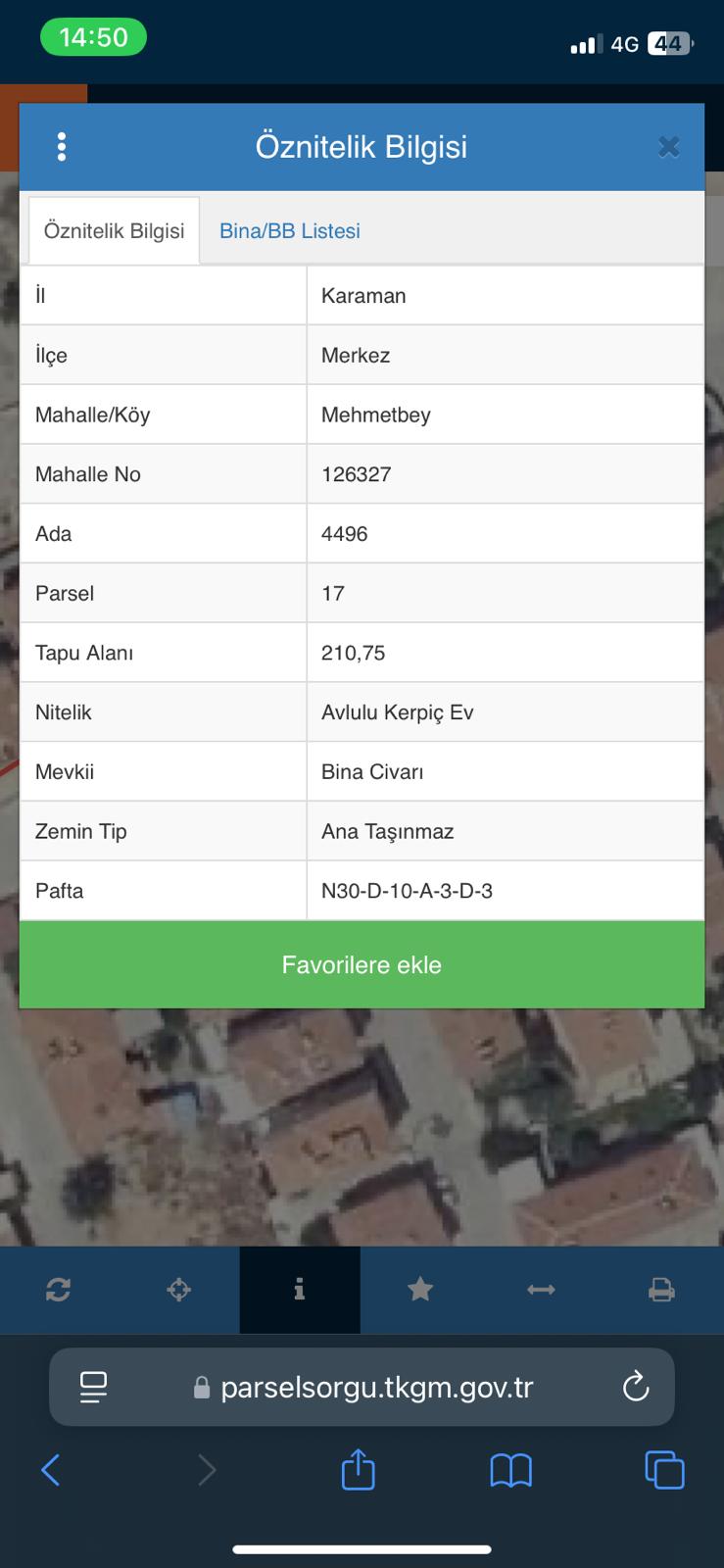 MEHMET BEY MAHALLESİ 210 M2 ARSA 