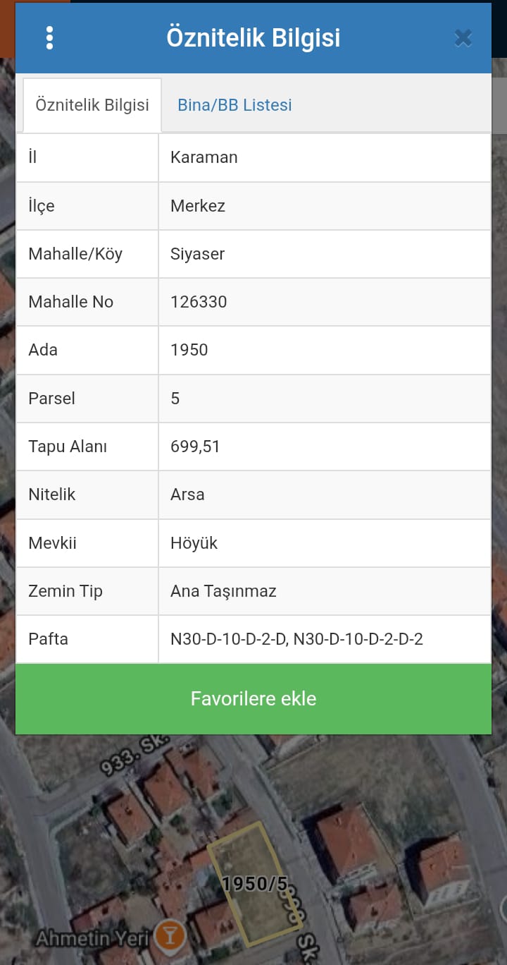 SİYASER MAHALLESİNDE 700 M2 ARSA 