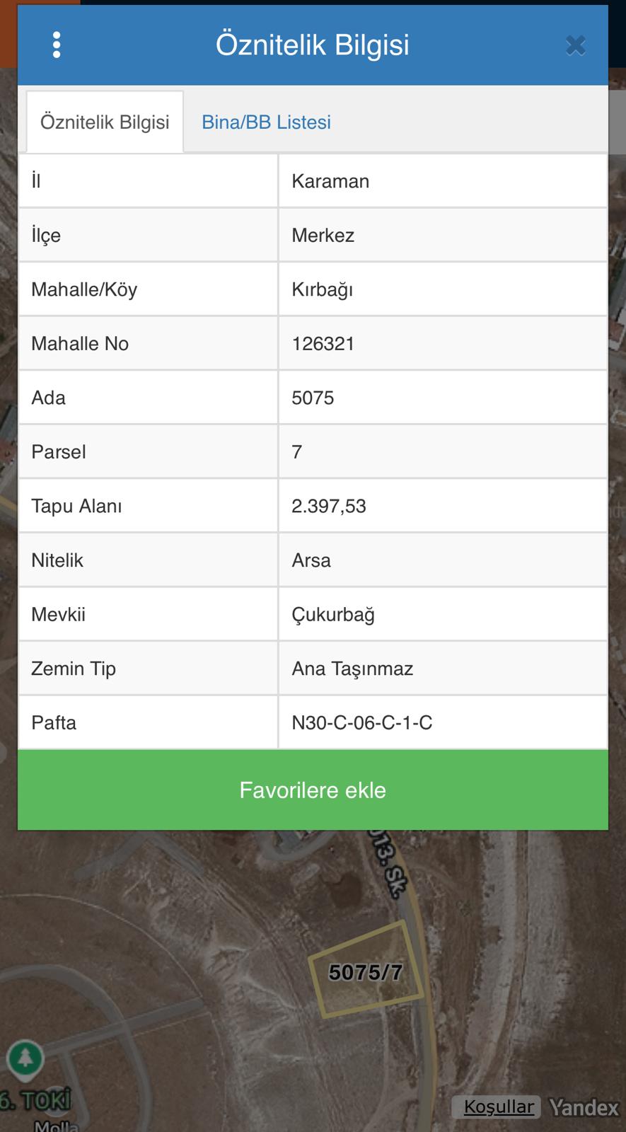 6 TOKİ ARKASINDA 2,397 M2 ARSA