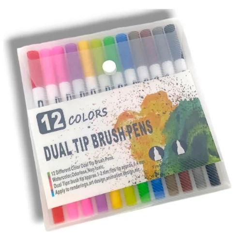 Dual Tip Brushpens - Set of 12