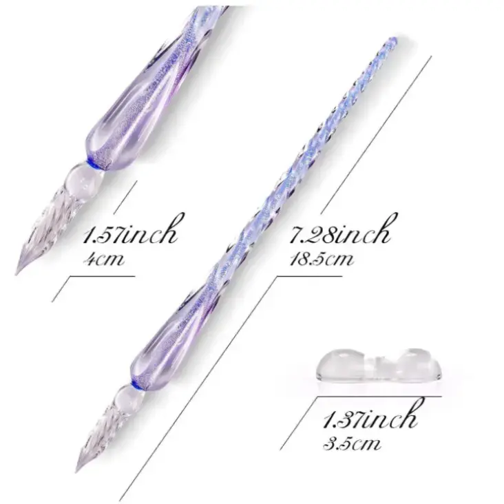 Crystal Glass Dip Pen and Ink Set