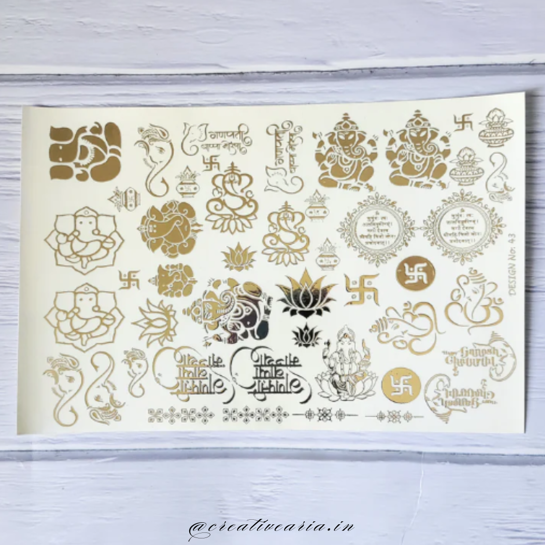 A5 Embossed Sticker Sheet (VCES043)