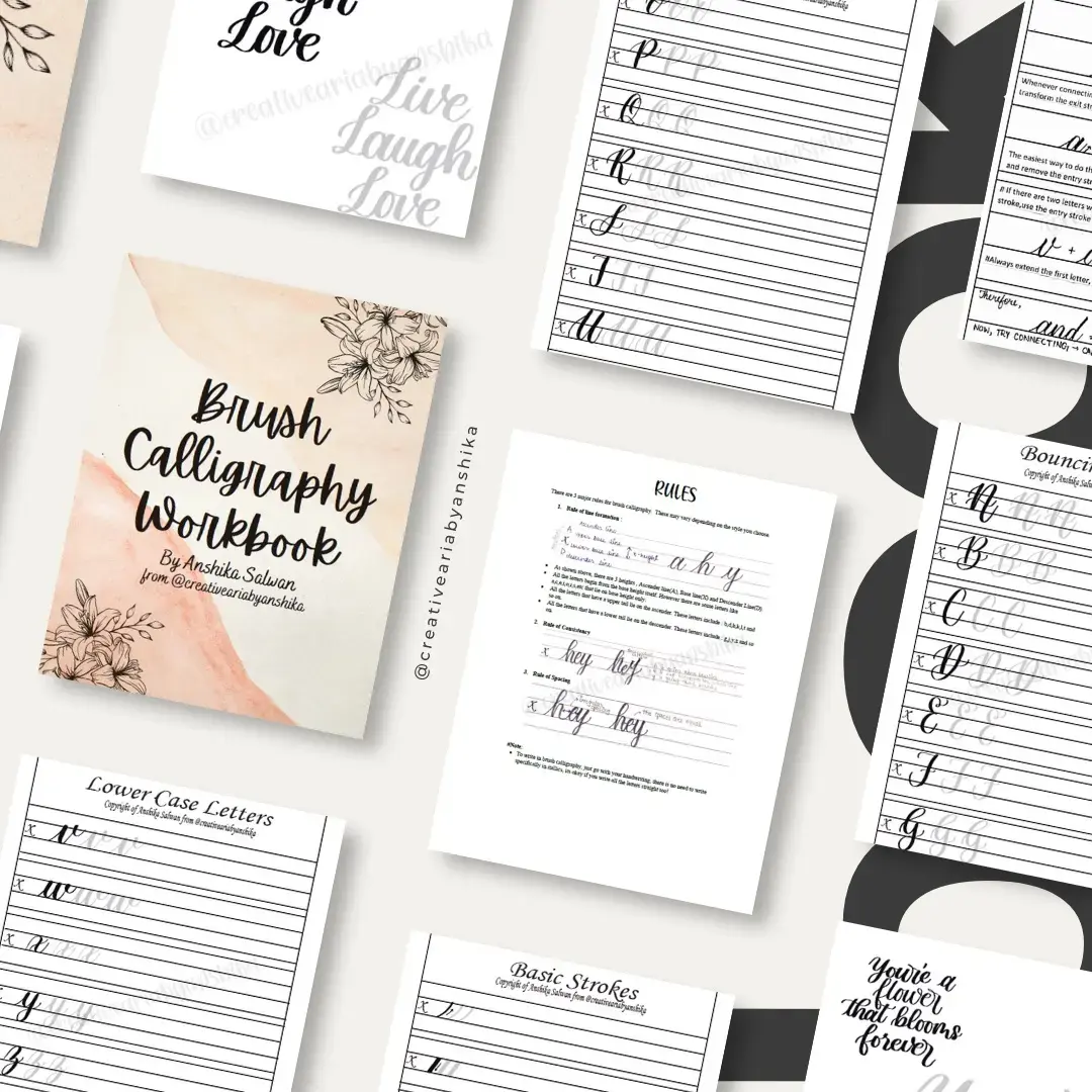 Brush Calligraphy Workbook - Small tip Edition