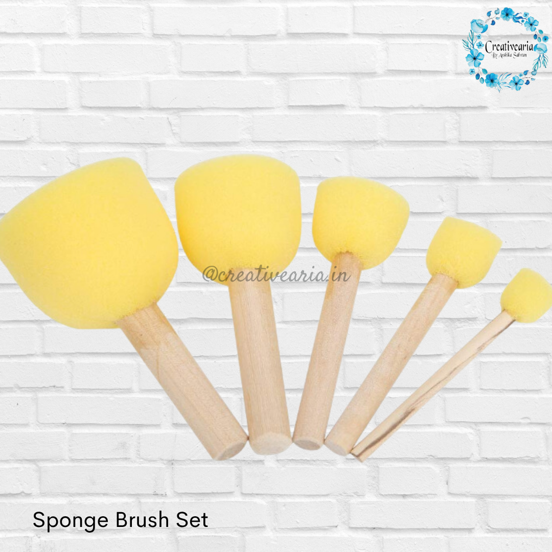 5pc Sponge Brush Set-Yellow