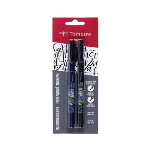 Tombow Fudenosuke Brushpen - Set of 2 (Hard tip and Soft tip)