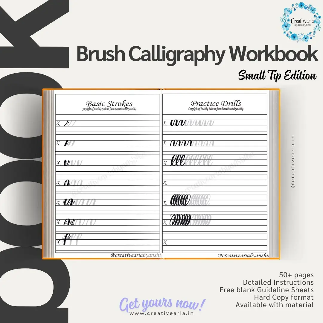 Brush Calligraphy Workbook - Small tip Edition