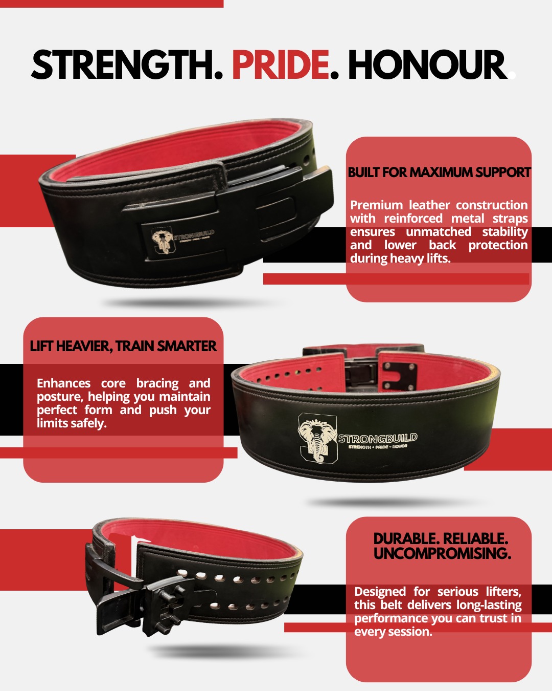 STRONGBUILD 13MM POWERLIFITNG LEVER BELT