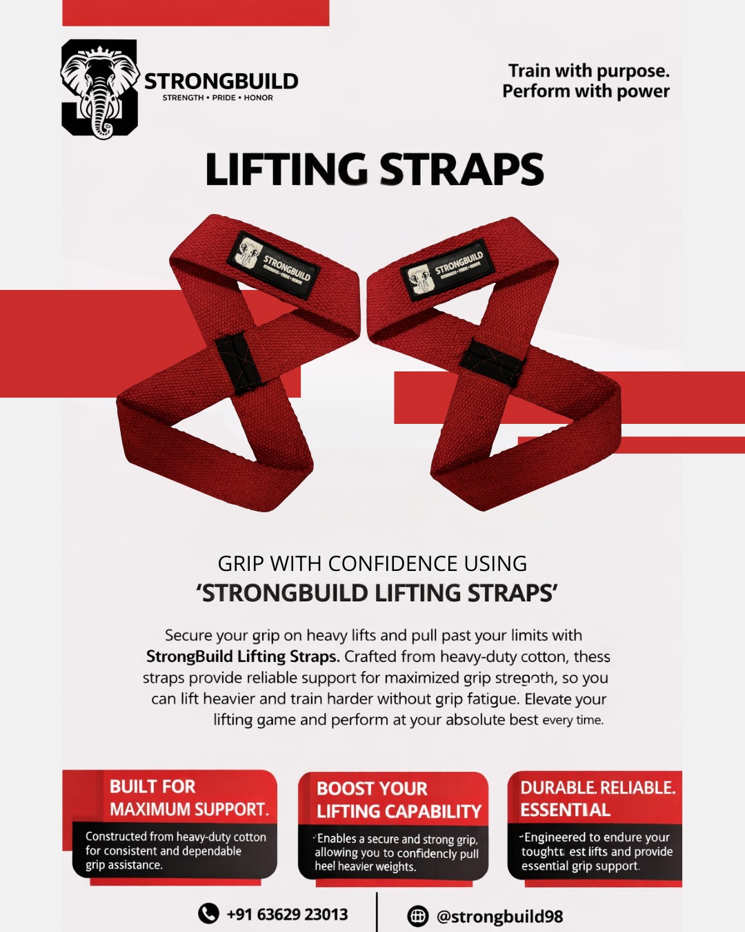 STRONGBUILD  8-FIGURE DEADLIFT STRAPS