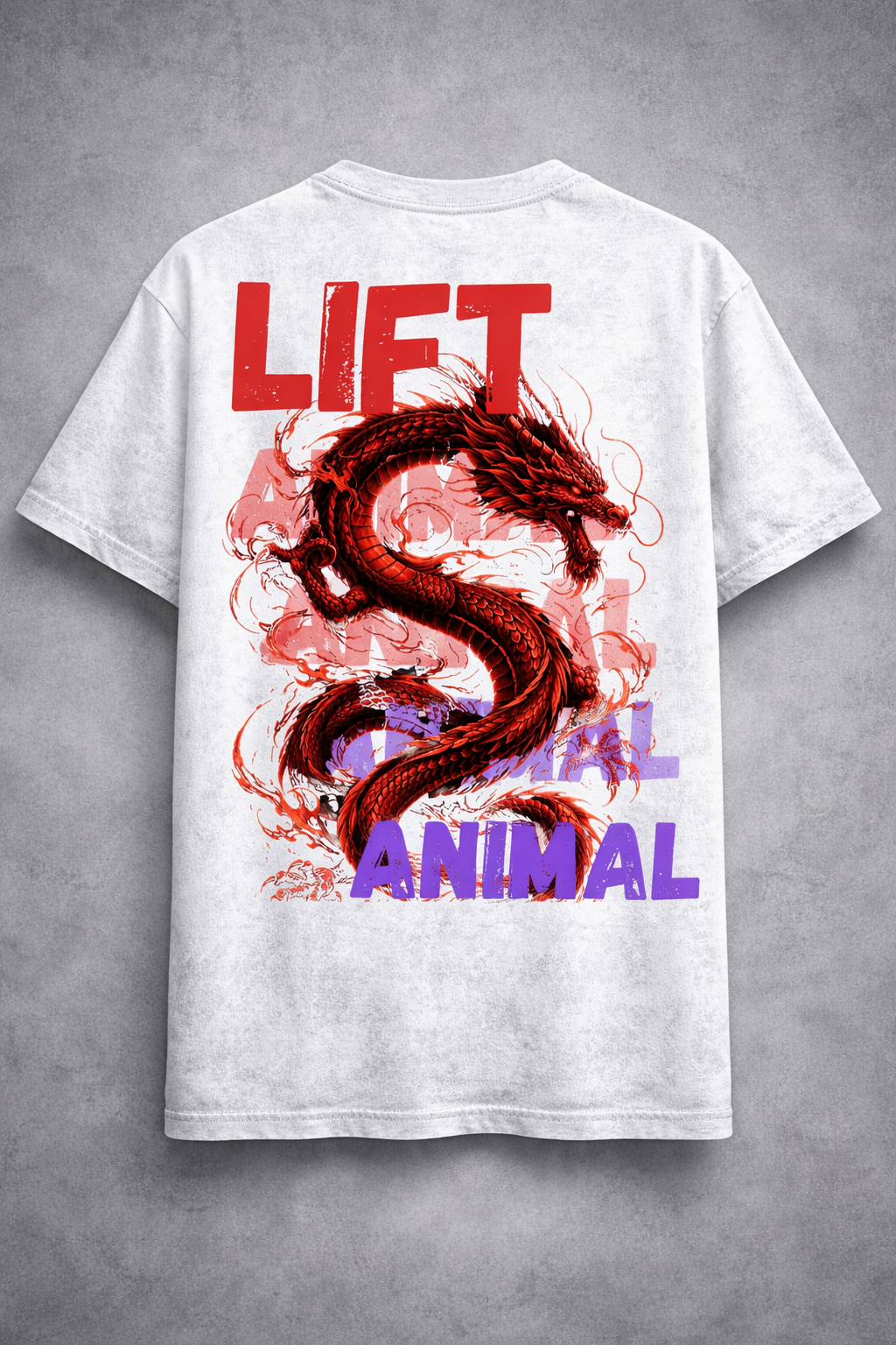 “LIFT ANIMAL” ACID WASH TEE