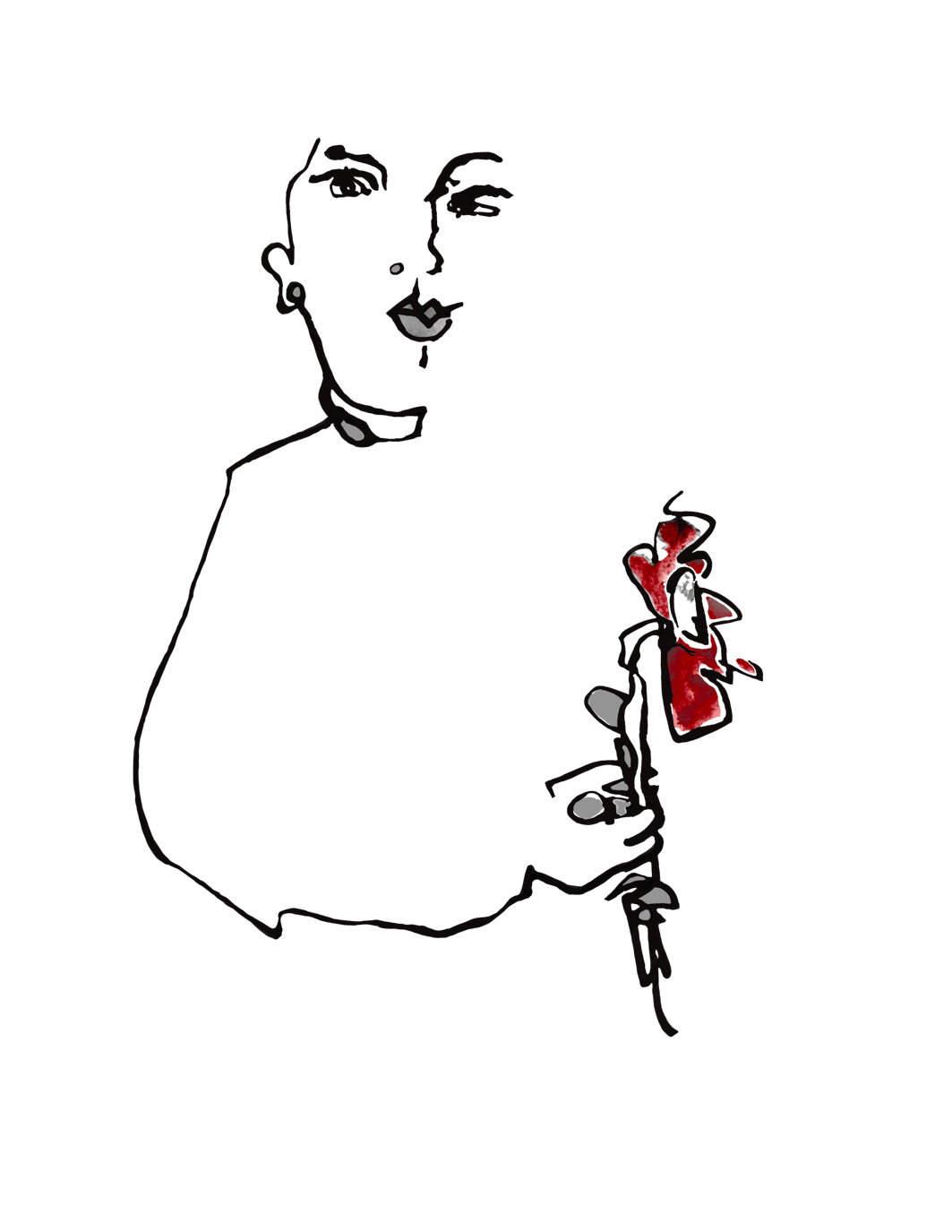 Line Drawing - Flower
