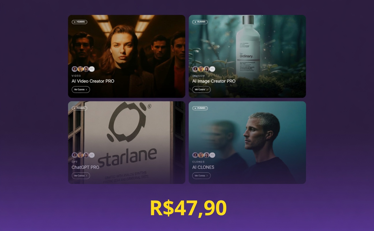 CURSOS HUMAN ACADEMY (AI Video Creator + AI Image Creator + AI Clones)