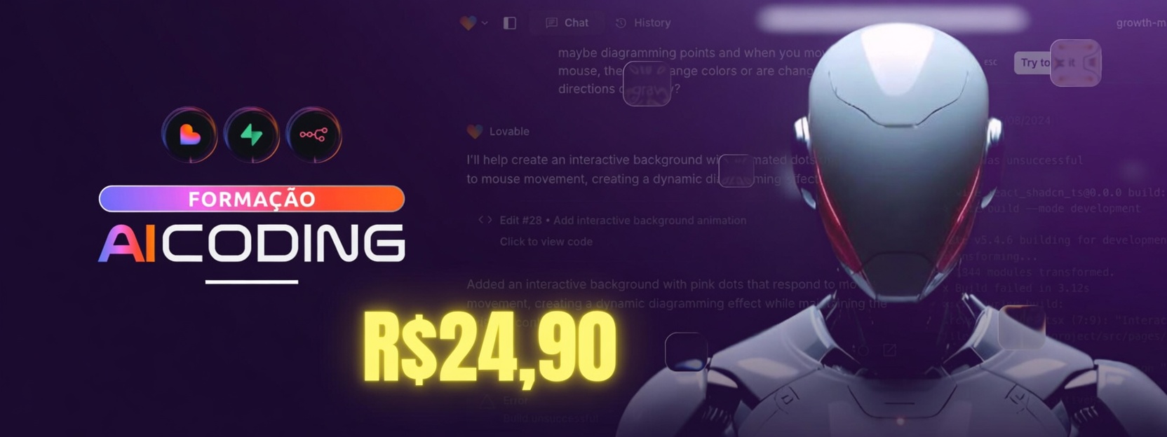 Formação Vibe Coding & AI Coding - No Code Start Up