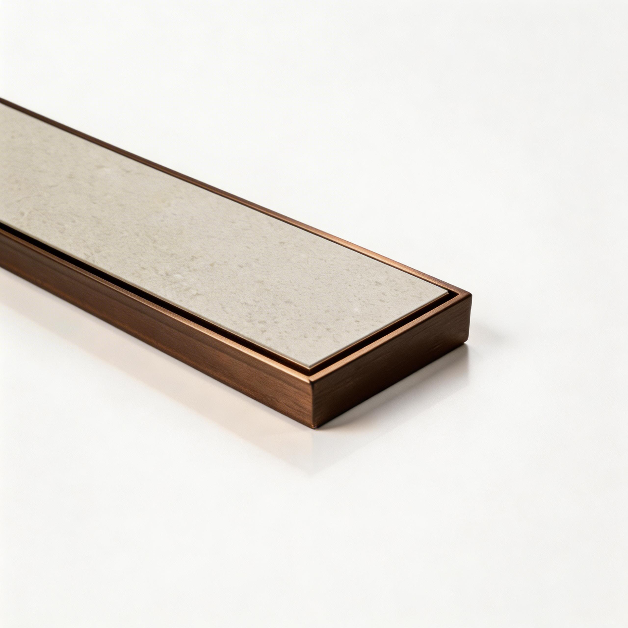 Neston Linear Tile Insert Drain Bronze Kit 1000mm