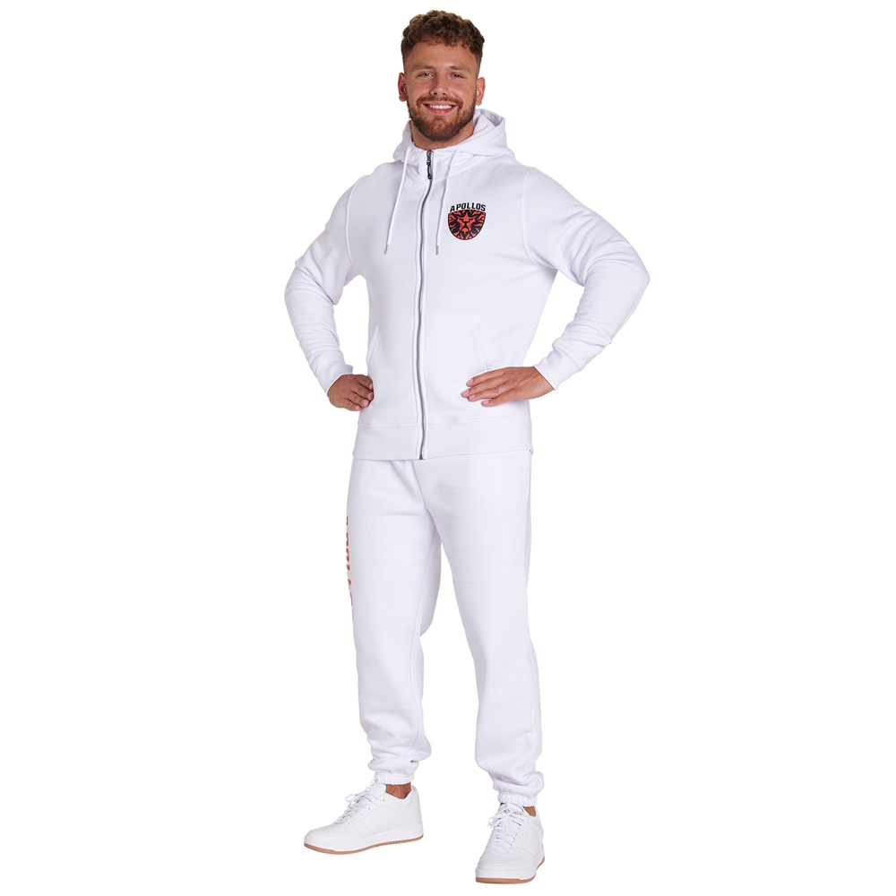 White Zip-Up Tracksuit