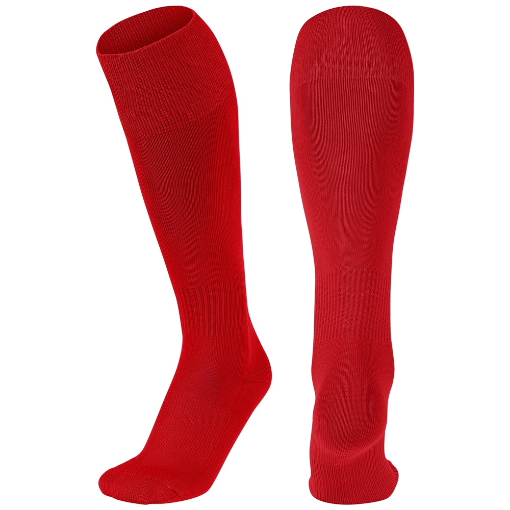 Classic Red Knee-High Sports Socks