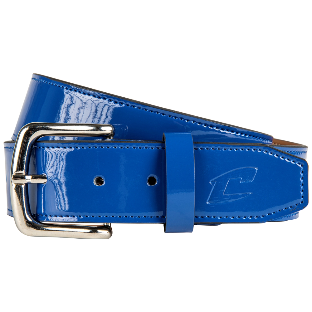 Blue Glossy Leather Belt