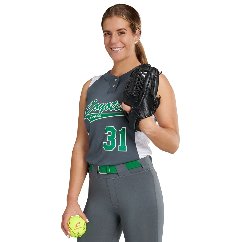 Infinite 2-Button Sleeveless Softball Jersey