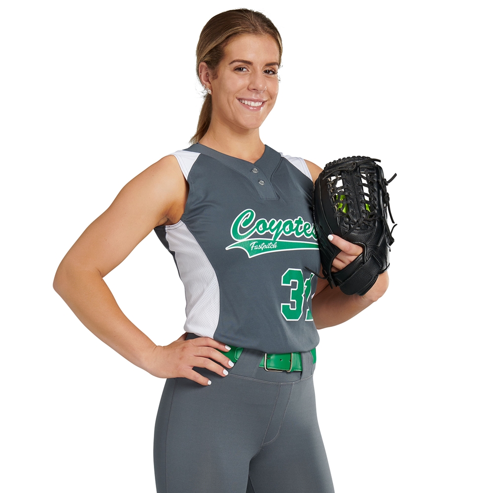 Infinite 2-Button Sleeveless Softball Jersey