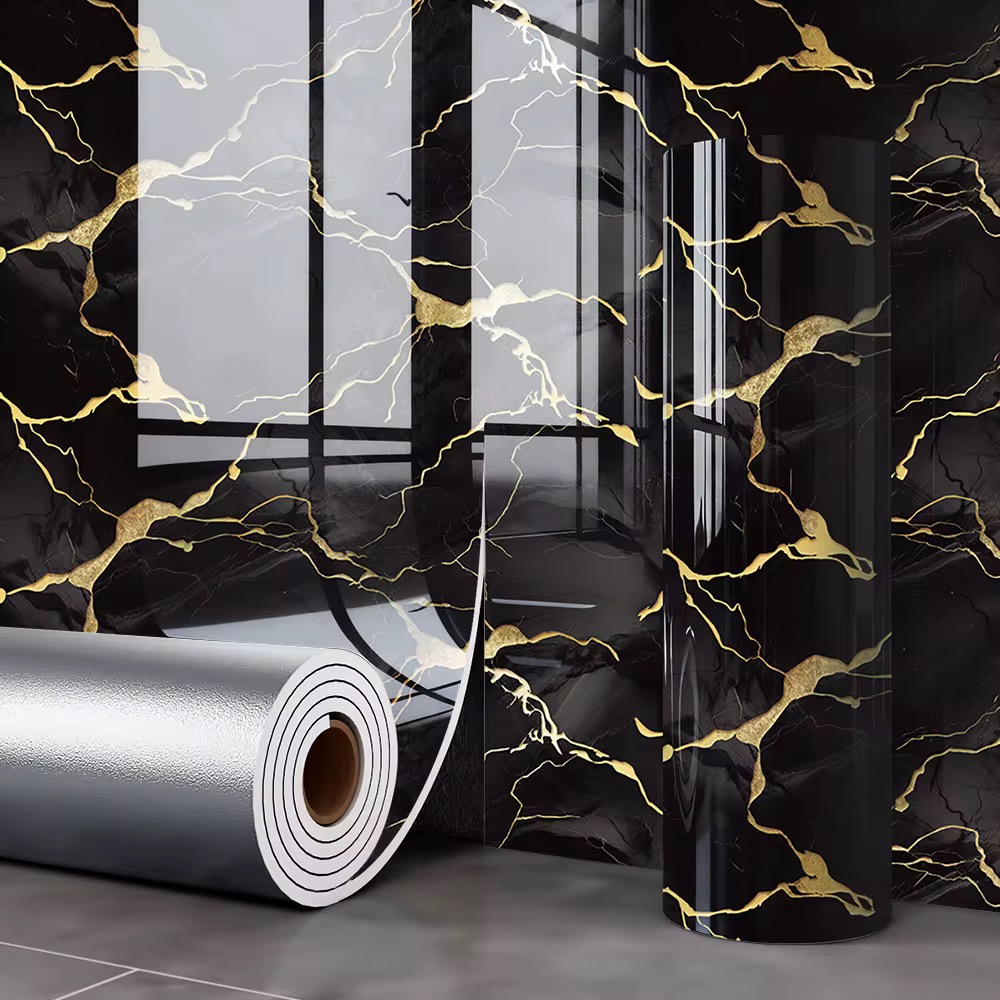 Black Gold Marble Wallpaper Roll