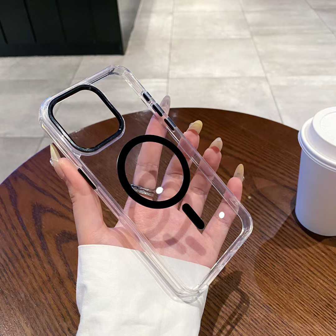 New Trending Business Slim Hard PC Magnetic Back Cover for iPhone 11 15 16 Pro Max Plus Shockproof Mobile Phone Case