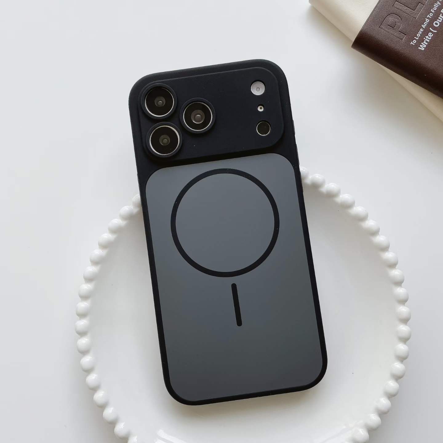 Pure Color Metallic Paint Hard Pc Matte Magnetic Mobile Phone Cases for iphone 17 16 15 14 Pro Max to 17 Appearance